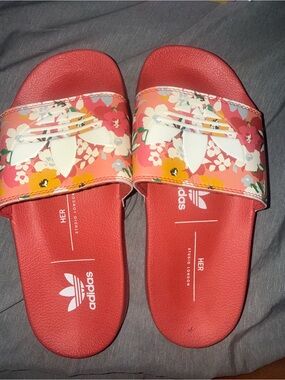 adidas Coral Floral Strap Women's Slide Sandals